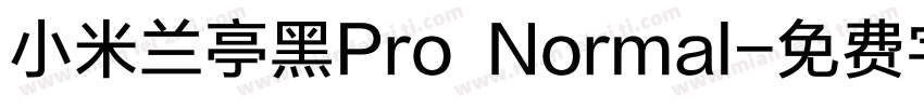 小米兰亭黑Pro Normal字体转换